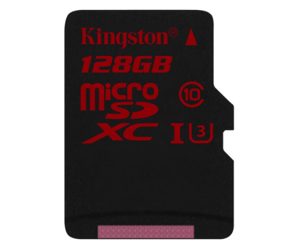 Karta pamięci KINGSTON 128GB microSDXC UHS-I Class U3 90MB/s read, 80MB/s write + SD Adapter (SDCA3/128GB)